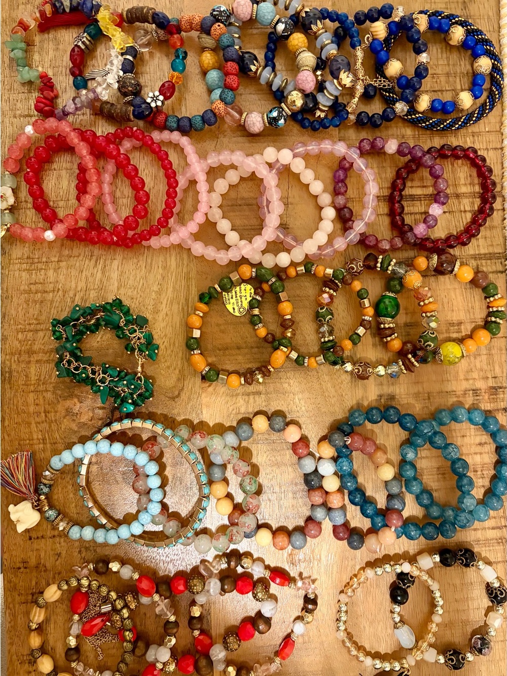 Bracelet Set of Qty 60 Multicolour - Women Jewelry Beaded & Bangles Bracelets